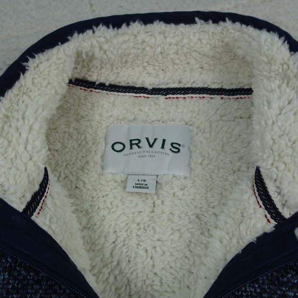 Orvis Trout Fly Fishing Furry Inside Qtr Zip Large - Picture 3 of 6
